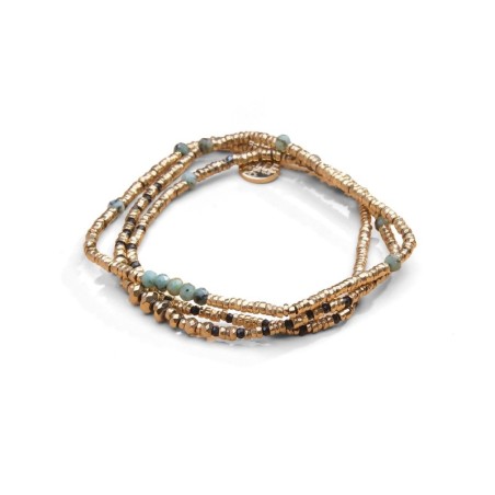 Bracelet 3 tours / collier Angèle turquoise africaine | Belle mais pas que