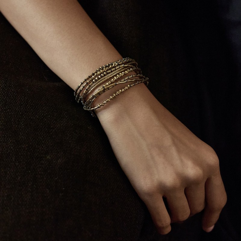 Bracelet élastique 2 tours Nahée | Pierres naturelles | Belle mais pas que