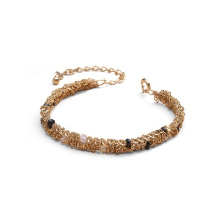 Bracelet Romy spinelle noir & zircon jaune | Belle mais pas que