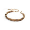 Bracelet Romy spinelle noir & hématite dorée | Belle mais pas que