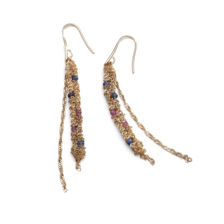 Boucles d’oreilles Romy saphir & rubis | Belle mais pas que