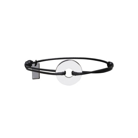 Bracelet Matteo noir disque | Bracelet homme | Belle mais pas que