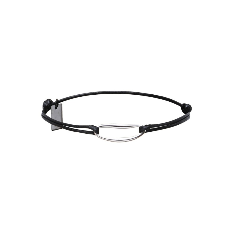 Bracelet Matteo noir maillon courbé | Bracelet homme | Belle mais pas que