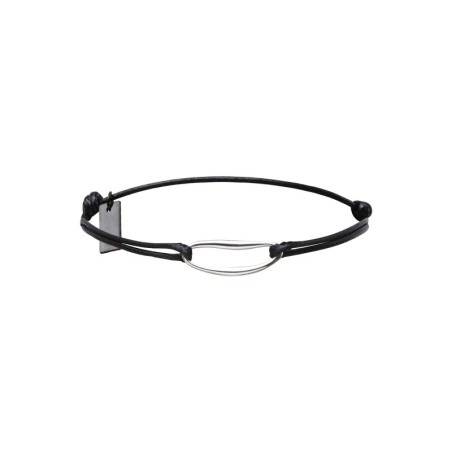 Bracelet Matteo noir maillon courbé | Bracelet homme | Belle mais pas que