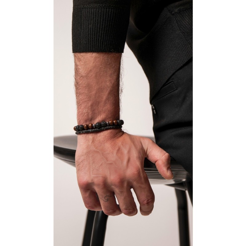 Bracelet Mika wood bronzite | Bracelet homme | Belle mais pas que