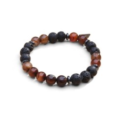 Bracelet Mika volcanik agate brune du Brésil | Belle mais pas que