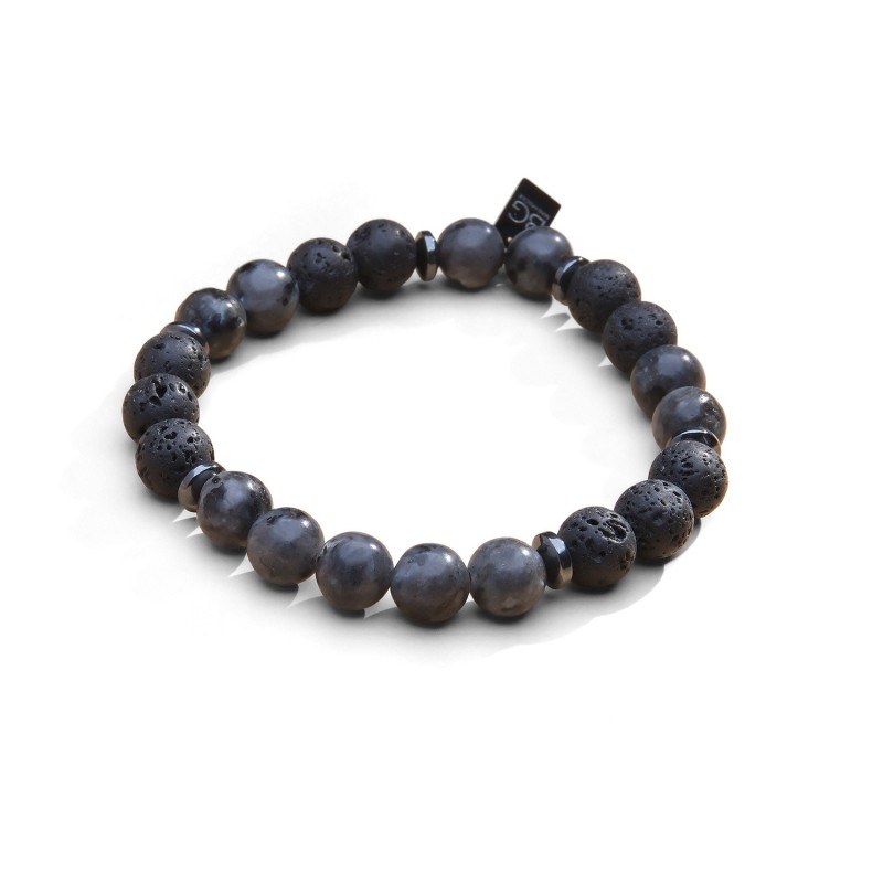 Bracelet Mika volcanik labradorite grise | Belle mais pas que