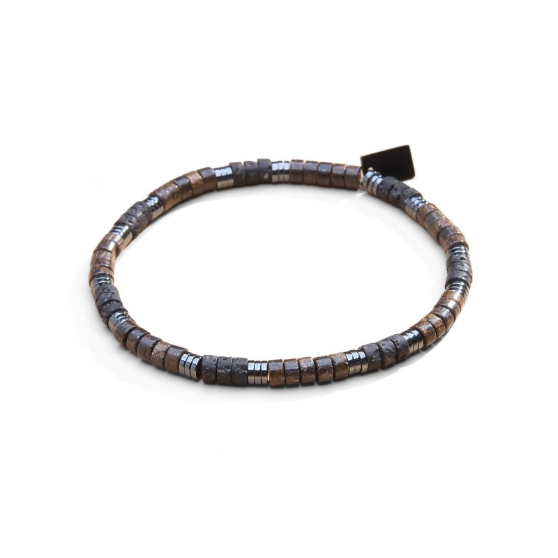 Bracelet Leo pierre de lave & bronzite | Belle mais pas que