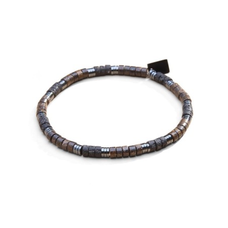 Bracelet Leo pierre de lave & bronzite | Belle mais pas que