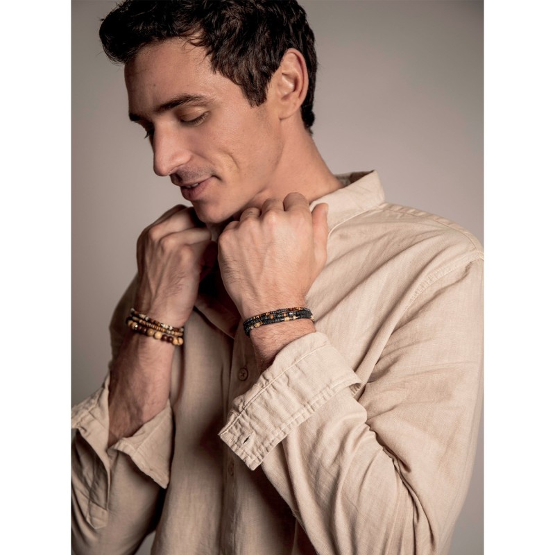 Bracelet Leo pierre de lave & bronzite | Belle mais pas que