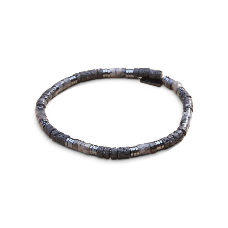 Bracelet Leo pierre de lave & labradorite noire | Belle mais pas que