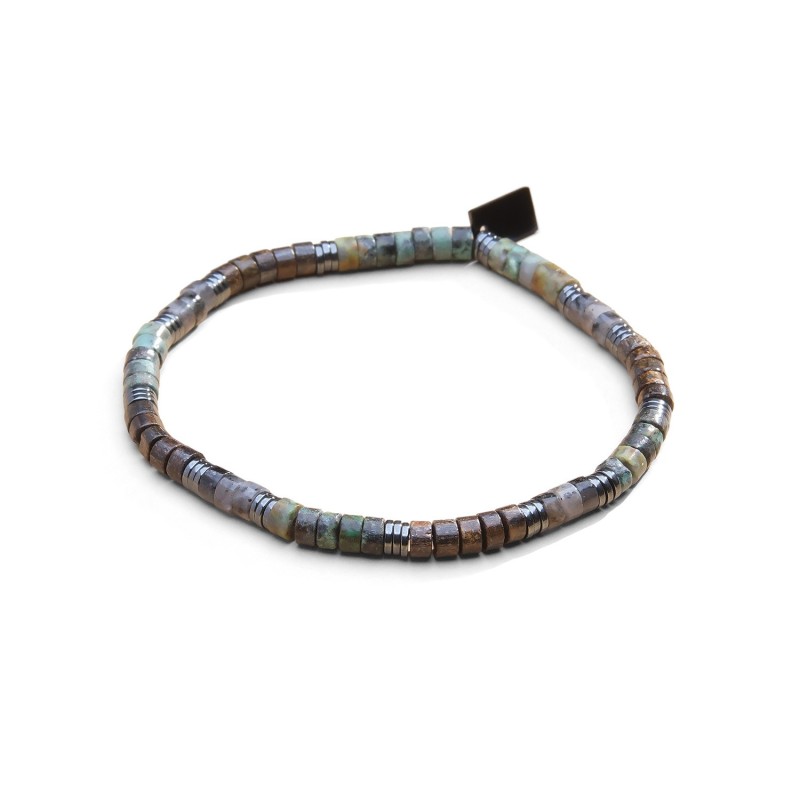 Bracelet Leo bronzite & turquoise africaine | Belle mais pas que