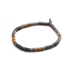 Bracelet Leo œil du tigre, bronzite & pierre de lave | Belle mais pas que