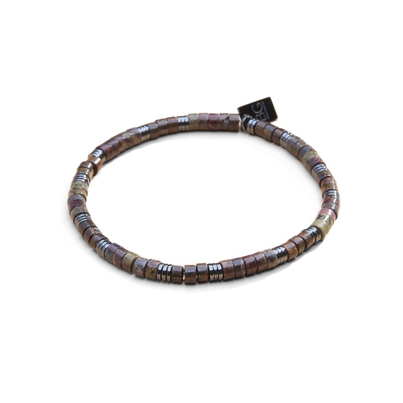 Bracelet Leo bronzite & serpentine | Bracelet homme | Belle mais pas que