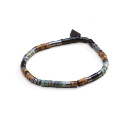 Bracelet Leo turquoise africaine, onyx & œil du tigre | Belle mais pas que