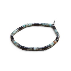 Bracelet Leo turquoise africaine & onyx | Belle mais pas que