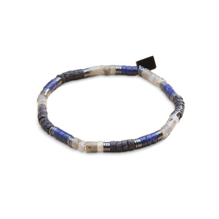 Bracelet Leo lapis lazuli, pierre de lune & pierre de lave | Belle mais pas que