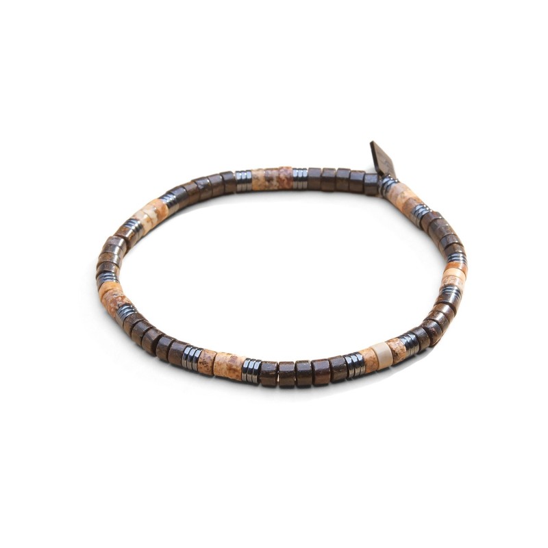 Bracelet Leo jaspe paysage & bronzite | Belle mais pas que