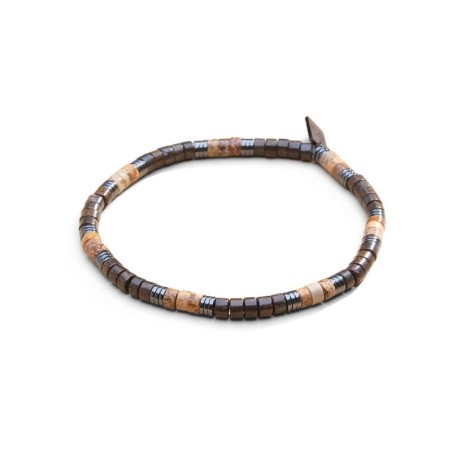 Bracelet Leo jaspe paysage & bronzite | Belle mais pas que