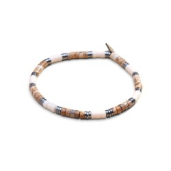 Bracelet Leo jaspe paysage & pierre de rivière | Belle mais pas que