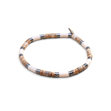 Bracelet Leo jaspe paysage & pierre de rivière | Belle mais pas que