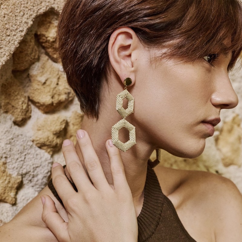 Boucles d'oreilles Lisa en perles Miyuki | Belle mais pas que