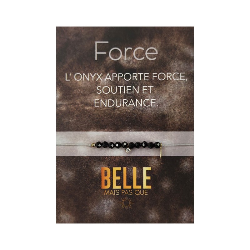 Bracelet With love Onyx | Bijou symbole | Belle mais pas que