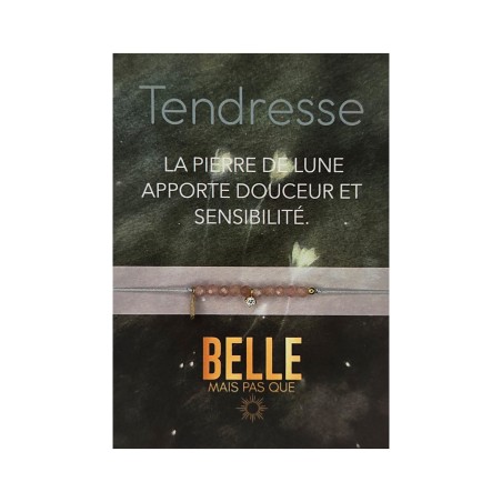Bracelet With love Pierre de lune rose | Belle mais pas que