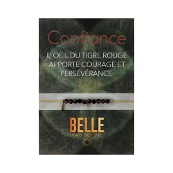 Bracelet With love Œil du tigre rouge | Bijou symbole | Belle mais pas que