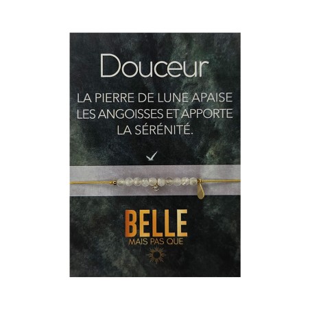 Bracelet With love Pierre de lune blanche | Belle mais pas que