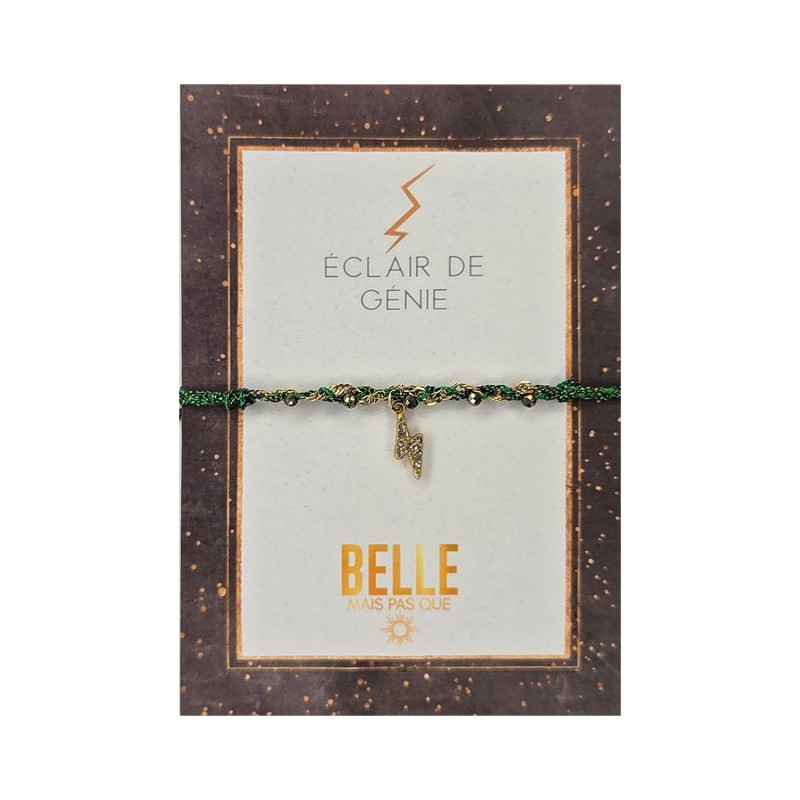 Bracelet Karma « Éclair de génie » | Bijou à message | Belle mais pas que