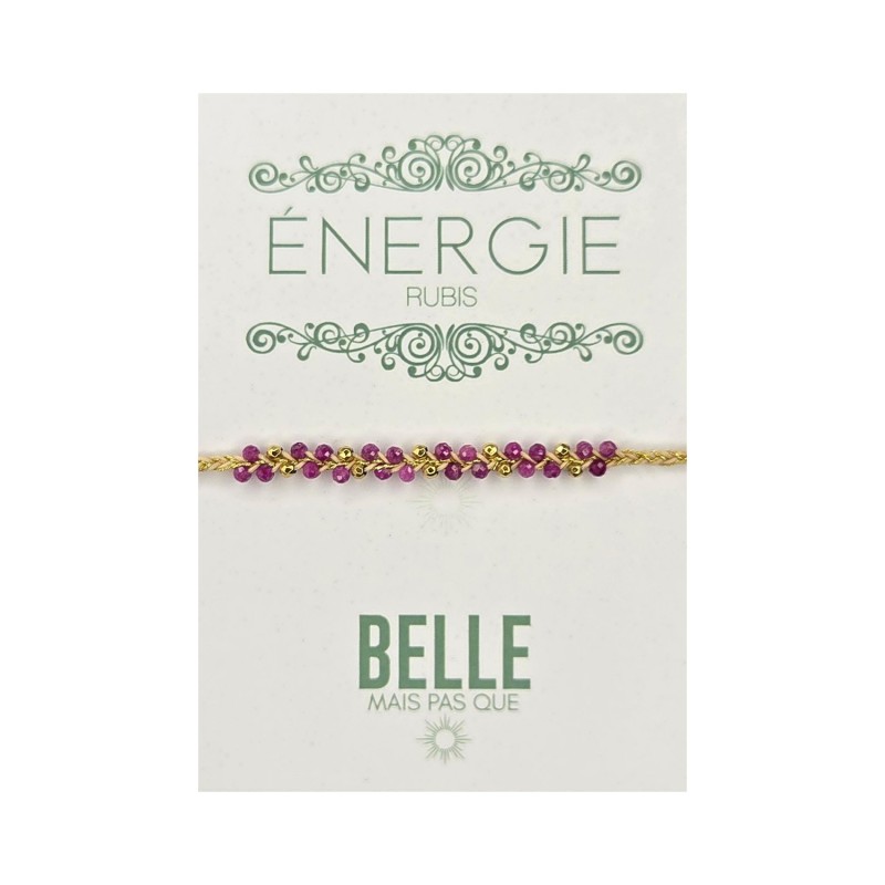 Bracelet Yara Rubis | Pierres et cordon | Belle mais pas que