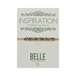 Bracelet Yara Tourmaline bleue | Pierres et cordon | Belle mais pas que