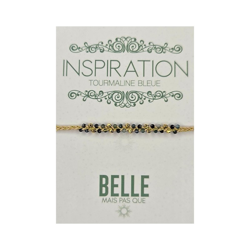 Bracelet Yara Tourmaline bleue | Pierres et cordon | Belle mais pas que