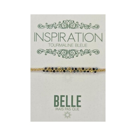 Bracelet Yara Tourmaline bleue | Pierres et cordon | Belle mais pas que