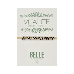 Bracelet Yara Spinelle noir | Pierres et cordon | Belle mais pas que