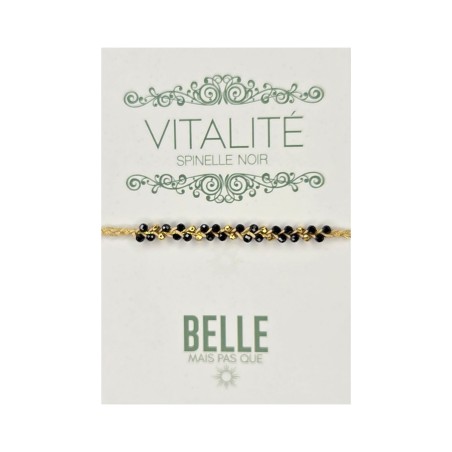 Bracelet Yara Spinelle noir | Pierres et cordon | Belle mais pas que