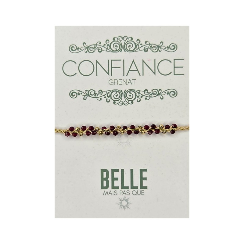 Bracelet Yara Grenat | Pierres et cordon | Belle mais pas que