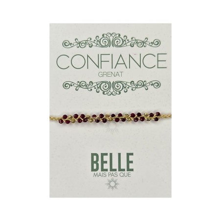 Bracelet Yara Grenat | Pierres et cordon | Belle mais pas que