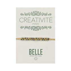 Bracelet Yara Pyrite | Pierres et cordon | Belle mais pas que