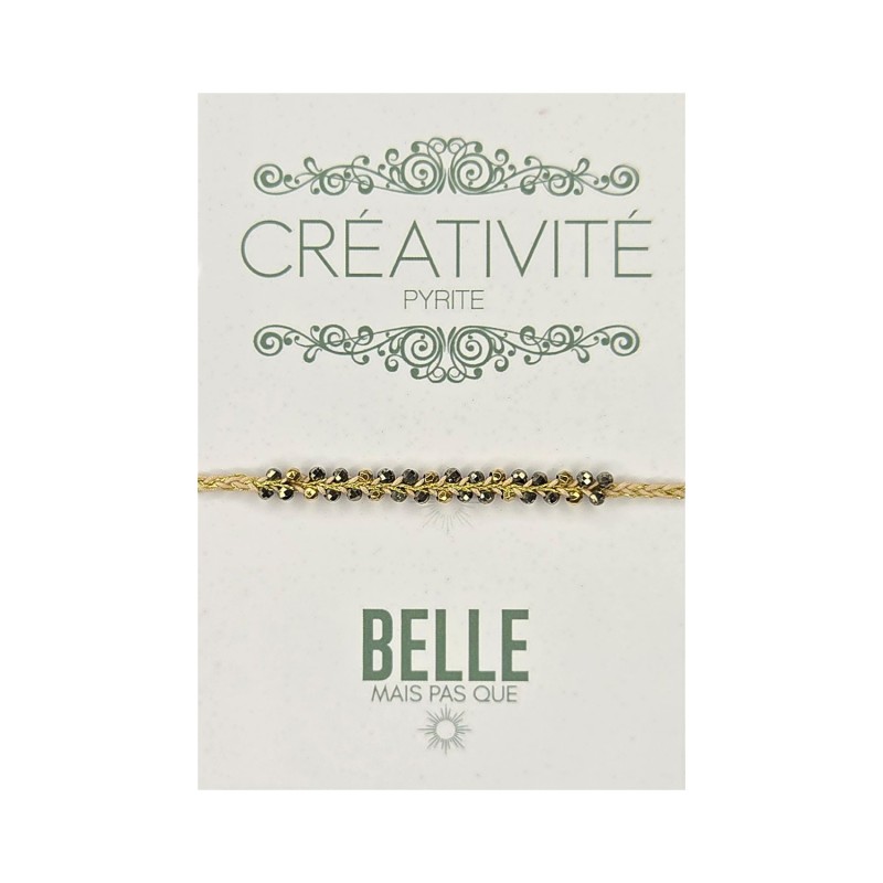 Bracelet Yara Pyrite | Pierres et cordon | Belle mais pas que