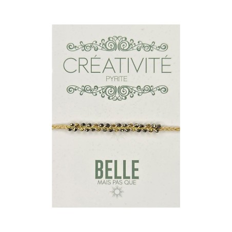 Bracelet Yara Pyrite | Pierres et cordon | Belle mais pas que