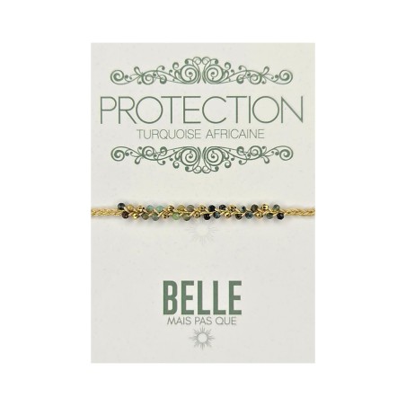 Bracelet Yara Turquoise africaine | Pierres et cordon | Belle mais pas que