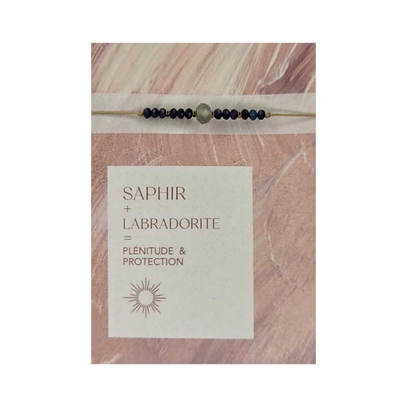 Bracelet Life in colors Saphir + Labradorite | Belle mais pas que