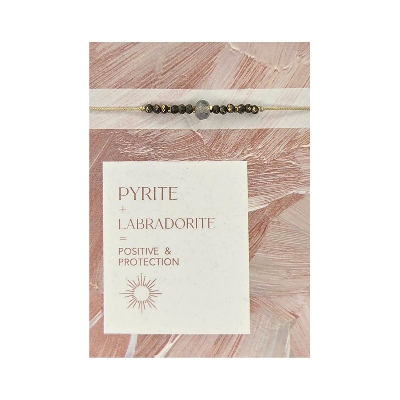 Bracelet Life in colors Pyrite + Labradorite | Belle mais pas que