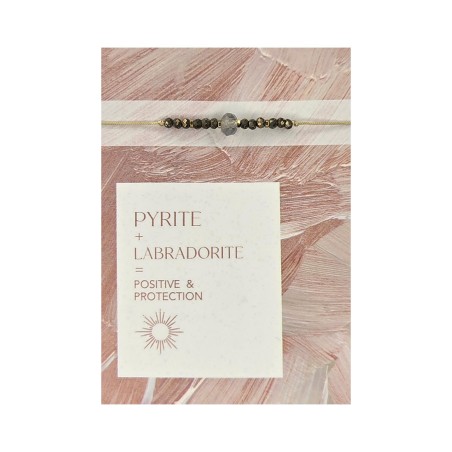 Bracelet Life in colors Pyrite + Labradorite | Belle mais pas que