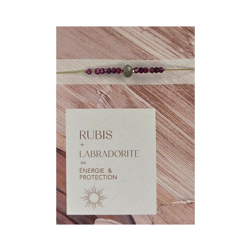 Bracelet Life in colors Rubis + Labradorite | Belle mais pas que