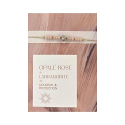 Bracelet Life in colors Opale rose + Labradorite | Belle mais pas que