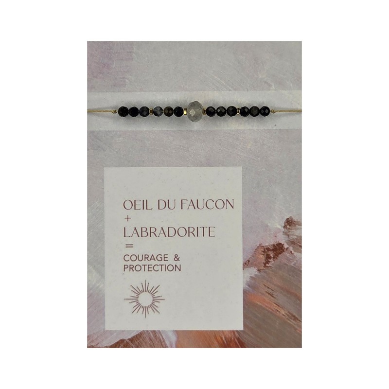 Bracelet Life in colors Œil du faucon + Labradorite | Belle mais pas que