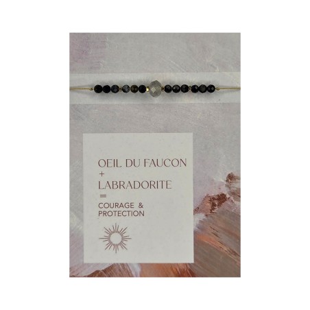 Bracelet Life in colors Œil du faucon + Labradorite | Belle mais pas que